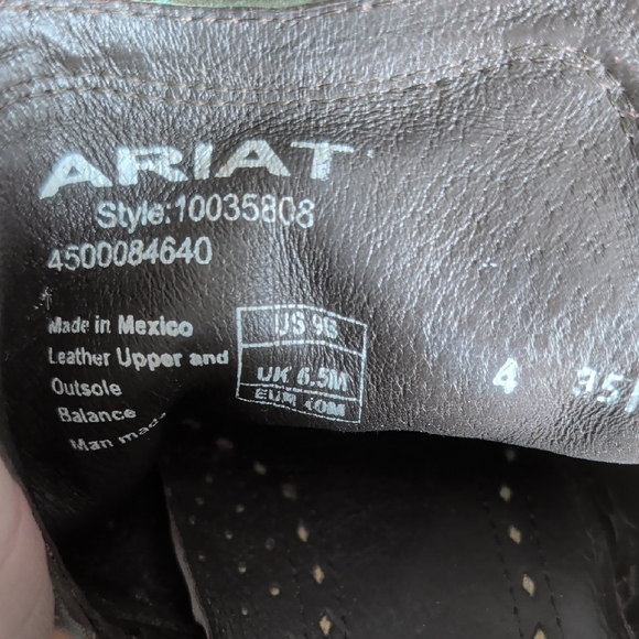 Ariat Brown Leather Western Boots - Picture 8 of 9